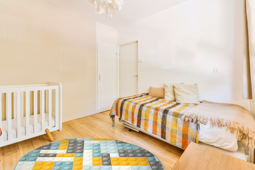 Okrągły Kolorowy Dywan Dziecięcy Klocki Orange