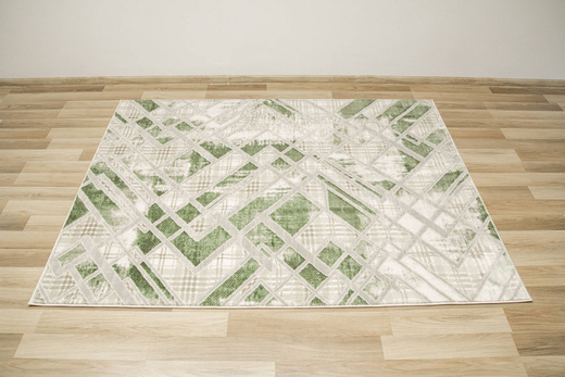 Dywan Garda P1149 Green Zieleń Beż Romby Marmur