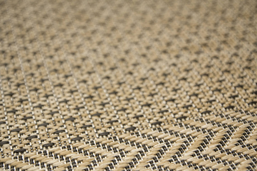 Zewnętrzny Dywan Sznurkowy Jeans 19242/P01 Beż Grafit Jodełka Ramka