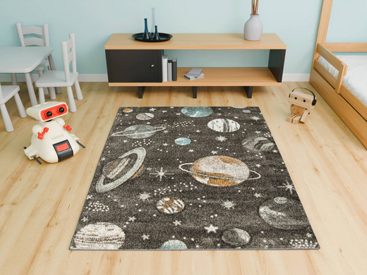 Dywan Lima C288A d.grey/l.grey Szary Kremowy Planety Gwiazdy Kosmos
