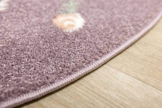 Okrągły Dywan Lima G938A lila/cream Fiolet Krem Baletnica Księżniczka