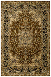 Dywan Super Rose 3544A brown/black Ornament Brąz Beż Czerń