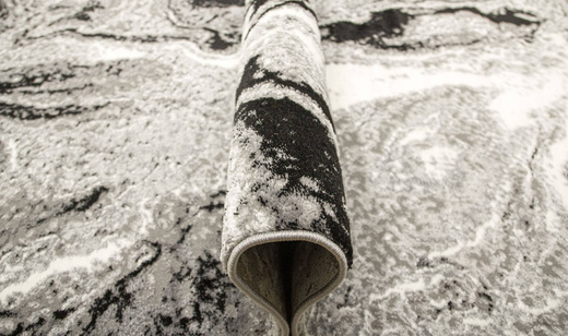 Lśniący Dywan Allora Plus E844A grey Szary Czarny Marmur Beton