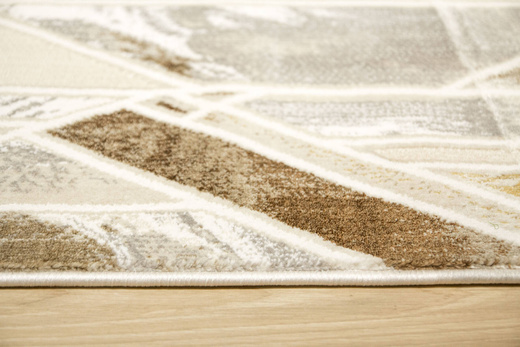 Dywan Elisa PF132 Brown Gold Złoty Brąz Geometria