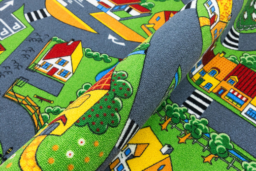 Wykładzina Little Village uliczki na filcu szerokość 4 m