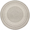 Okrągły Dwustronny Dywan Sznurkowy Brussels 205670/10010 Silver Szary Krem Kółka Outdoor
