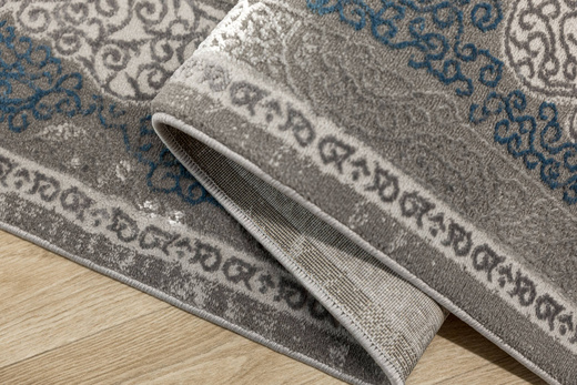 Lśniący Dywan Allora Plus B827B l.grey/grey Srebrzysty Szary Niebieski Ornament