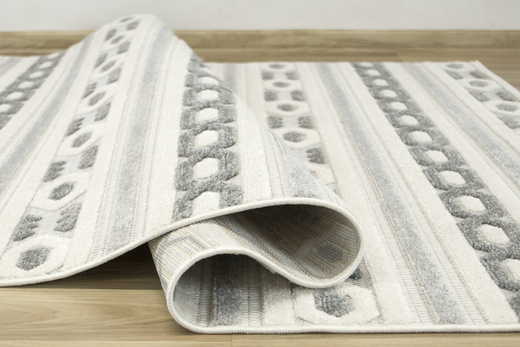 Dywan Sznurkowy Stella D402A white/l.grey Etno Szary Srebrny Krem