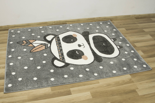 Dywan Dziecięcy Lima 9371A l.grey/rose Szary Róż Panda Indianin