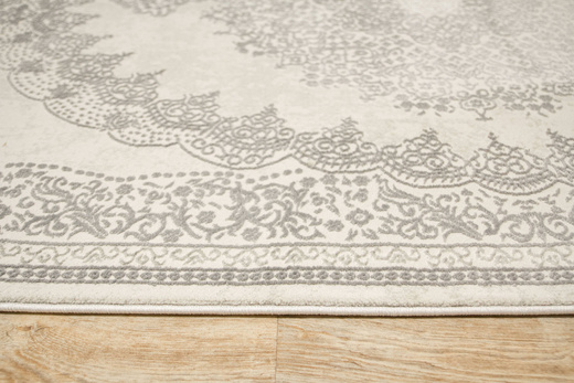 Lśniący Dywan Allora Plus F345A grey Srebrzysty Szary Ornament