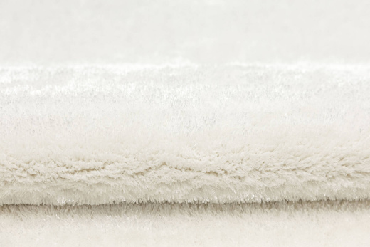 Dywan Okrągły Shaggy Antypoślizgowy Malmo Biały