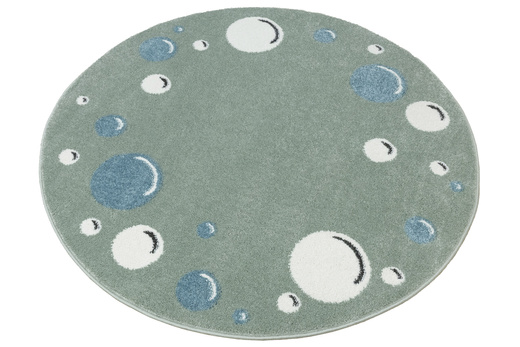 Okrągły Dywan Lima M041A green/cream Zieony Krem Banieczki