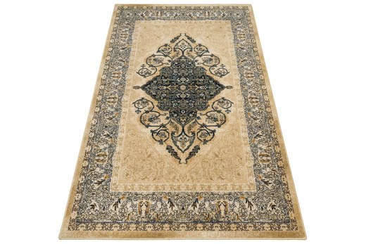 Wełniany Dywan Isfahan Brenda Jasny Beż Ornament