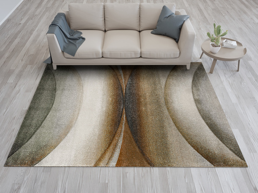 Dywan Agent 40400/610 Multi Krem Miedź Oliwka Półkola