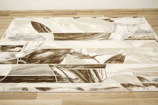 Dywan Elisa PF133 Brown Gold Brąz Beż Mozaika Kwiaty