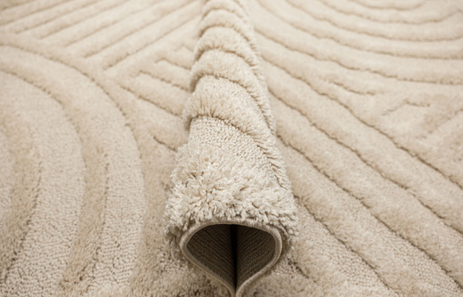 Dywan Berber 9754 Ivory Kość Słoniowa Krem Pólkola 3D z frędzlami