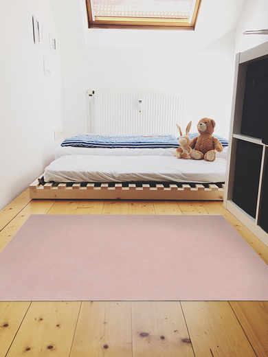 Dywan Plush Rosa Antypoślizgowy Pudrowy Róż Rabbit