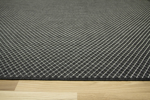 Dywan Dwustronny Sznurkowy Brussels 205668/10110 Night Antracyt Krem Romby Kratka Outdoor