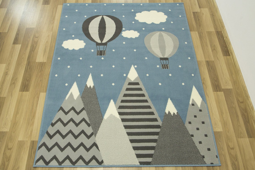 Dywan Luna Kids 534432/95822 sky/blue Szary Niebieski góry