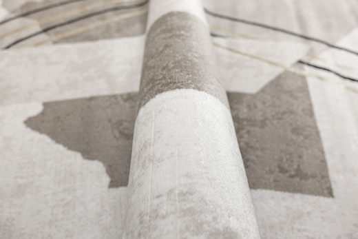 Dywan Kashmir KR168S Vizon/Black Szarobeżowy Złoty Abstrakcja