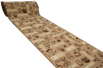Antypoślizgowy Chodnik Coffee 04 Brąz Beż szerokość 100 cm