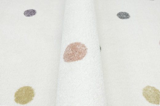 Dywan Dziecięcy Lima C275A cream/lila Krem Kropki