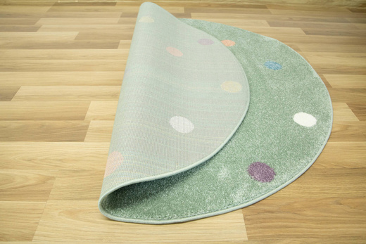 Okrągły Dywan Lima C275A green/lila Pistacjowy Kropki