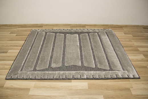 Dywan Shaggy Lula Soft IM44A Szary Czarny Geometria