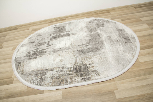 Owalny Dywan 167 d.vizion/gold OW Szary Krem Beż Marmur