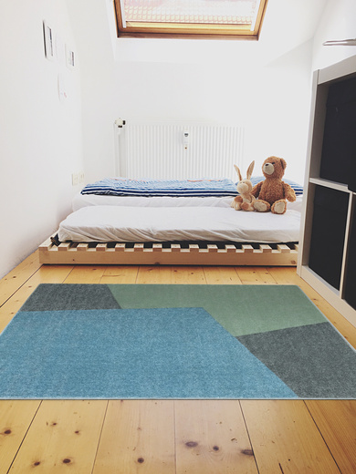 Dywan Dziecięcy Lima M046A blue/green Zielony Szary Niebieski