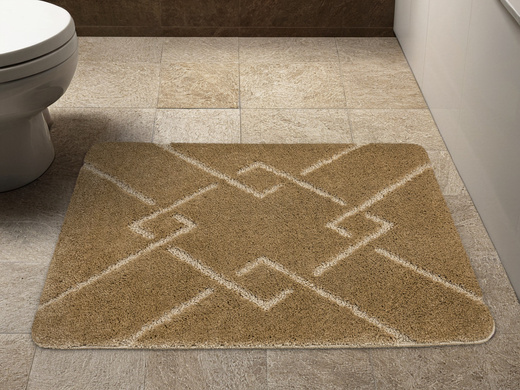 Dywanik Łazienkowy Antypoślizgowy Moreno Beige Beż Romby