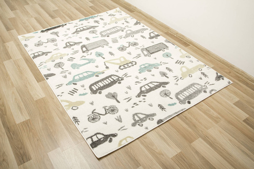 Dywan Dziecięcy Lima G762A cream/d.grey Samochody Krem Szary