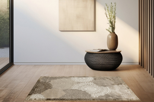 Dywan Modena 4475 grey/vizon Beż Krem Rozety