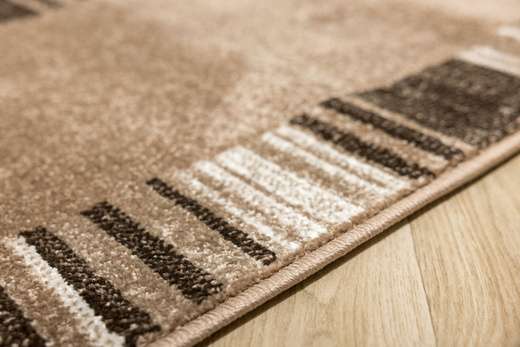 Chodnik Dywanowy Mira 24070/120 Adagio Brąz Beż Krem Paski szerokość 80 cm