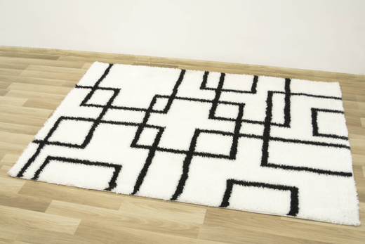 Dywan Boho 616 cream/black Krem Czerń Linie