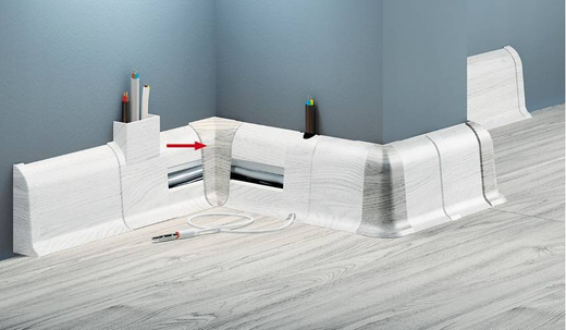 Narożnik wewnętrzny do listwy przypodłogowej Premium Cezar 137 Dąb Riverside Mat