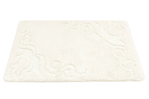 Dywanik Łazienkowy Antypoślizgowy Marika Cream Krem Kwiaty