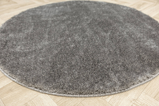 Dywan Okrągły Shaggy Antypoślizgowy Malmo Szary