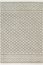 Dywan Milano 027 vizon/beige Beż Krem Romby Frędzelki