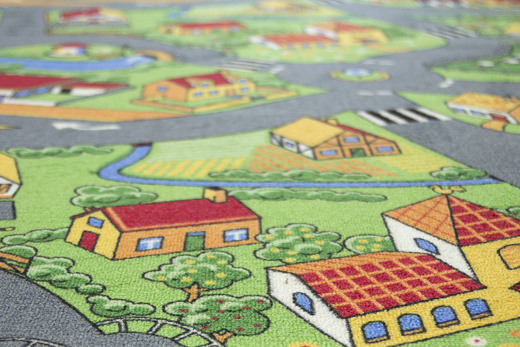 Dywan Little Village uliczki na filcu