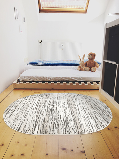 Dywan Owalny Matara P179A sp.antra/l.grO Beż Szary Kaszmir Linie