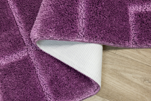 Dywanik Łazienkowy Antypoślizgowy Inez Violet Fioletowy Geometria