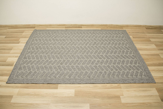 Dywan Dwustronny Sznurkowy Brussels 205855/10010 Silver Szary Krem Cegiełki Jodełka Outdoor