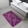 Dywanik Łazienkowy Antypoślizgowy Moreno Violet Fioletowy Romby