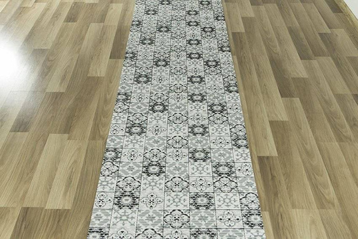 Mata Łazienkowa Softy-tex 826 patchwork szary szerokość 65 cm