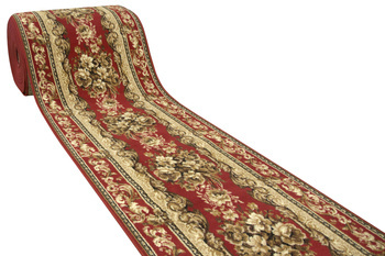 Chodnik Gold 235/22 bordowy szerokość 70 cm