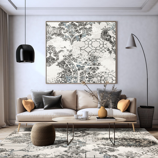 Dywan Argent 14721 U11 Blue Krem Szery Niebieski Ornament