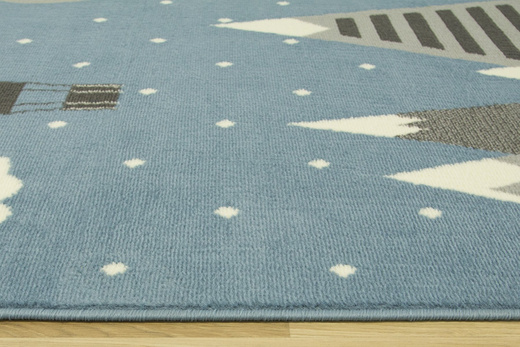 Dywan Luna Kids 534432/95822 sky/blue Szary Niebieski góry