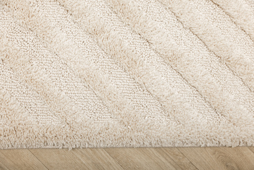 Dywan Berber 9754 Ivory Kość Słoniowa Krem Pólkola 3D z frędzlami