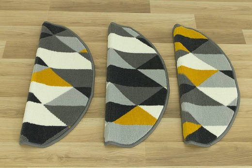 Nakładki półokrągłe luna 503652/89915 żółte trójkąty